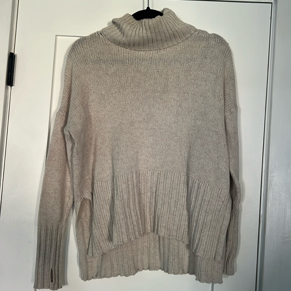 Cream turtleneck sweater